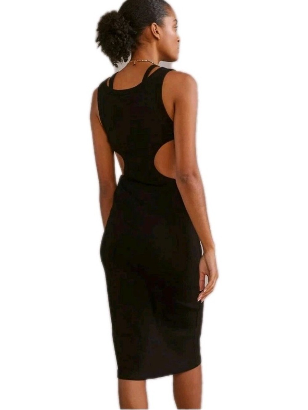 T.LA Layered‎ Ribbed Tank Dress Black Medium NWT